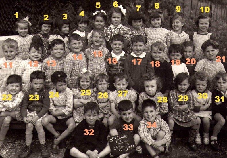 Quelques photos d'école - Classe 1966 - à Saint-Claude (39) 1950-1951_maternelle